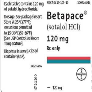 Betapace Sotalol 120mg Tablets