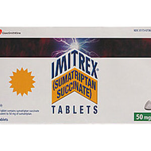 Imitrex Sumatriptan 50mg Tablets