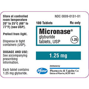 Micronase 1.25mg Tablets