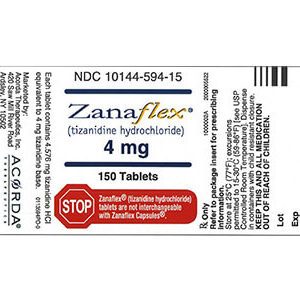 Zanaflex Tizanidine 4mg Tablets
